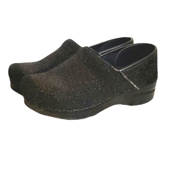 Dansko Shoes - DANSKO Professional Black Shimmer Nursing Shoes Clogs